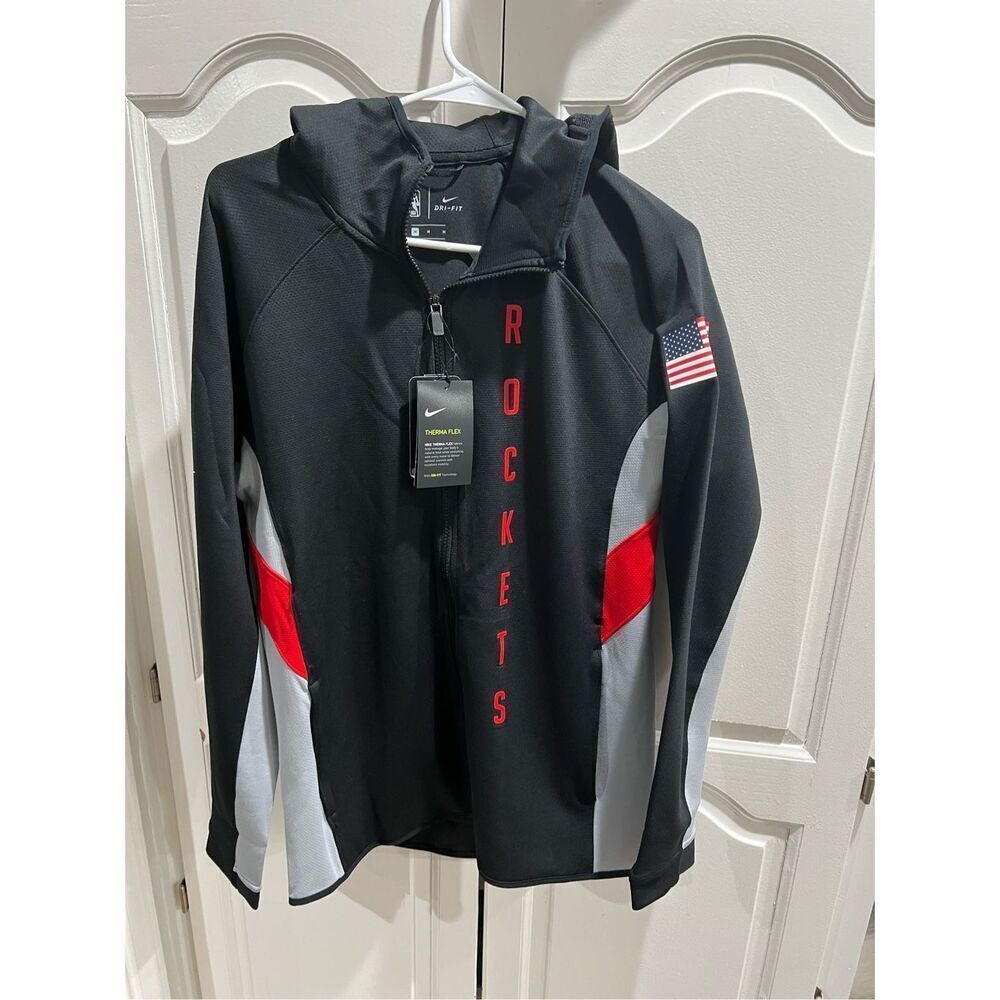 Nike Mens Rockets City Edition Thermaflex Showtime Hoodie SZ M